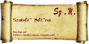 Szabó Mína névjegykártya
